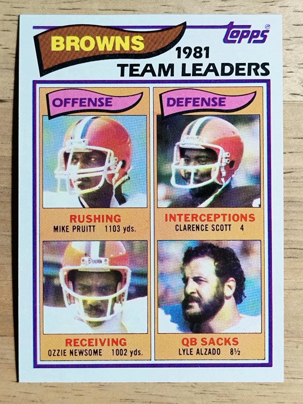 1982 Topps #55 Browns TL/Mike Pruitt/Ozzie Newsome/Clarence Scott/Lyle Alzado