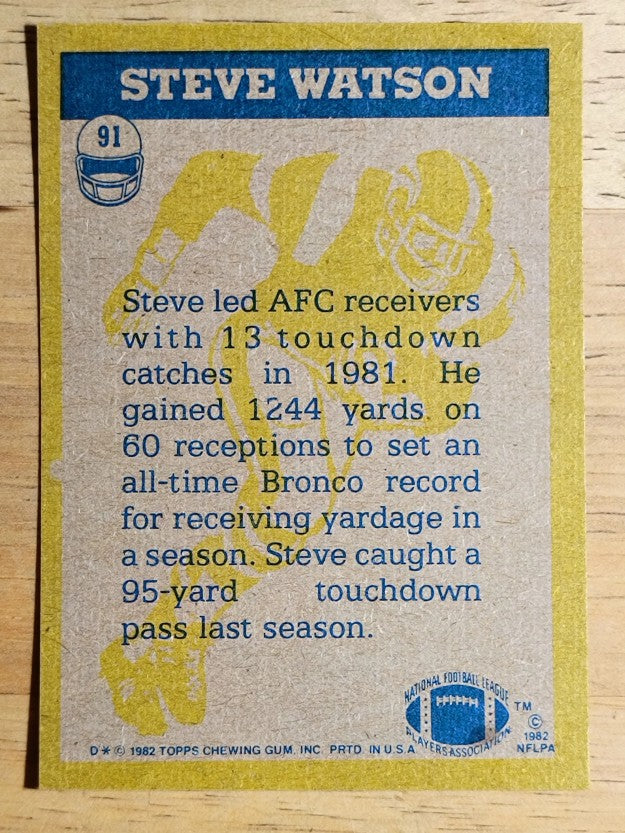1982 Topps #91 Steve Watson IA