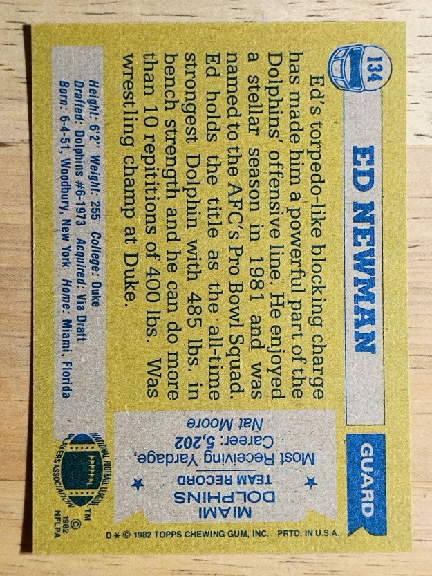 1982 Topps #134 Ed Newman