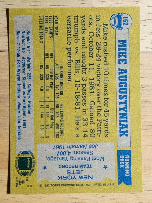 1982 Topps #162 Mike Augustyniak