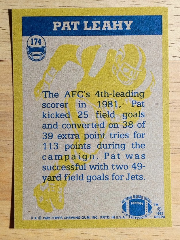 1982 Topps #174 Pat Leahy IA