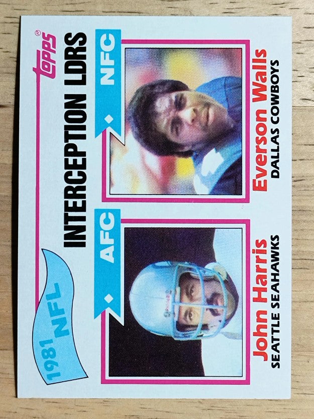 1982 Topps #261 Interception Leaders/John Harris/Everson Walls
