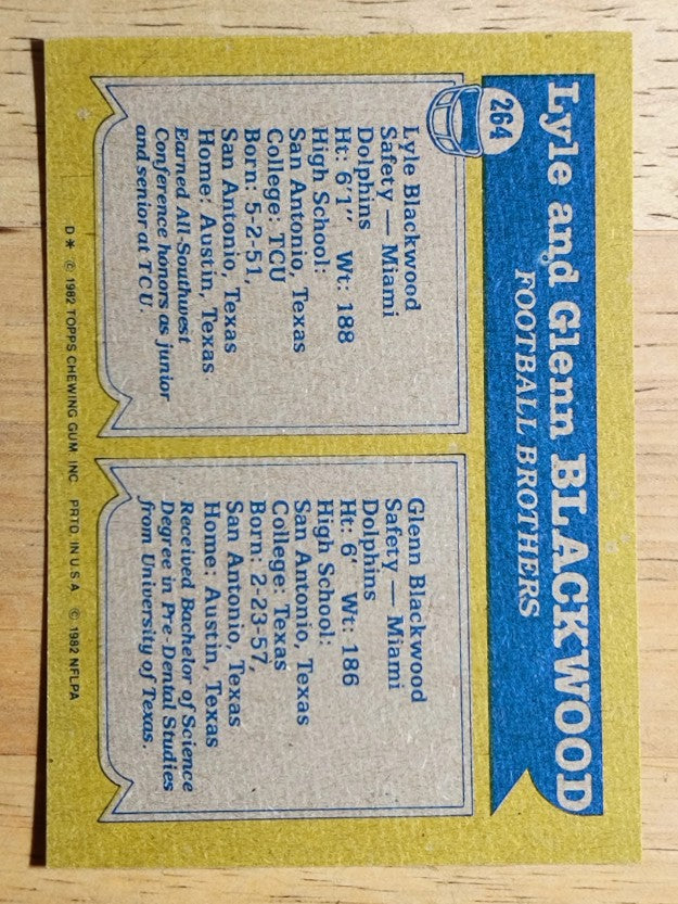 1982 Topps #264 Brothers: Blackwood/Lyle and Glenn
