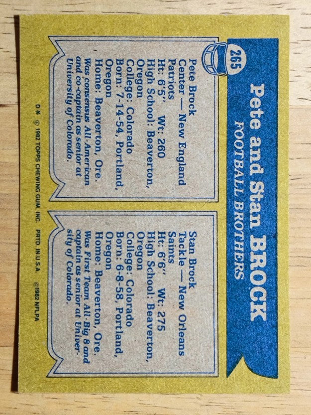 1982 Topps #265 Brothers: Brock/Pete and Stan