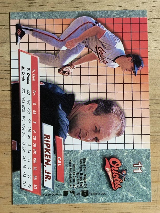 1992 Ultra #11 Cal Ripken