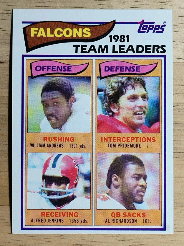 1982 Topps #271 William Andrews/Alfred Jenkins/Tom Pridemore/Al Richardson TL