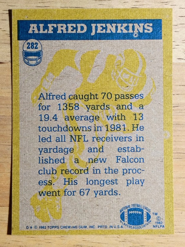 1982 Topps #282 Alfred Jenkins IA