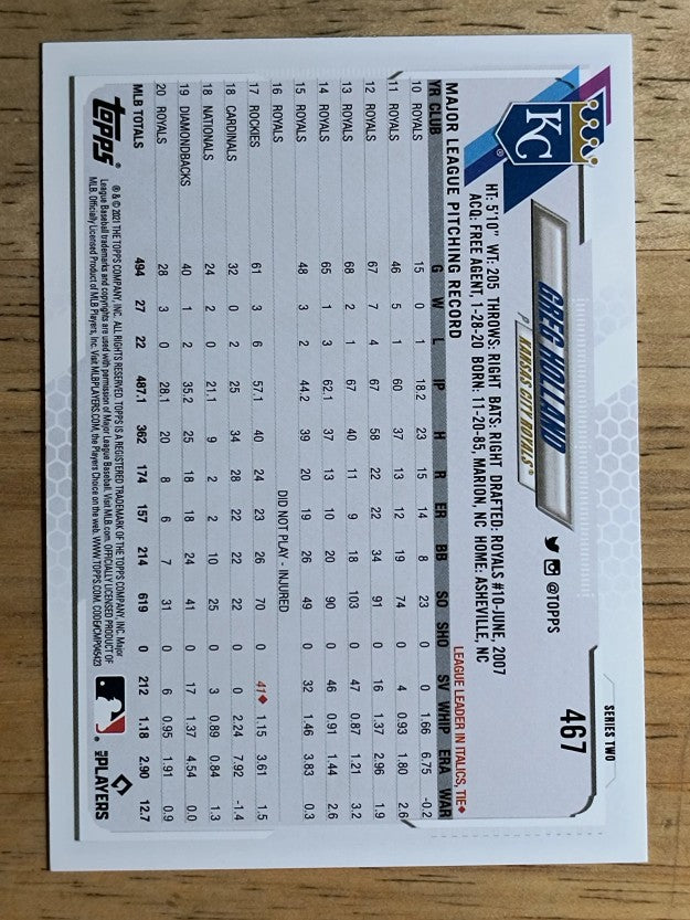 2021 Topps #467 Greg Holland