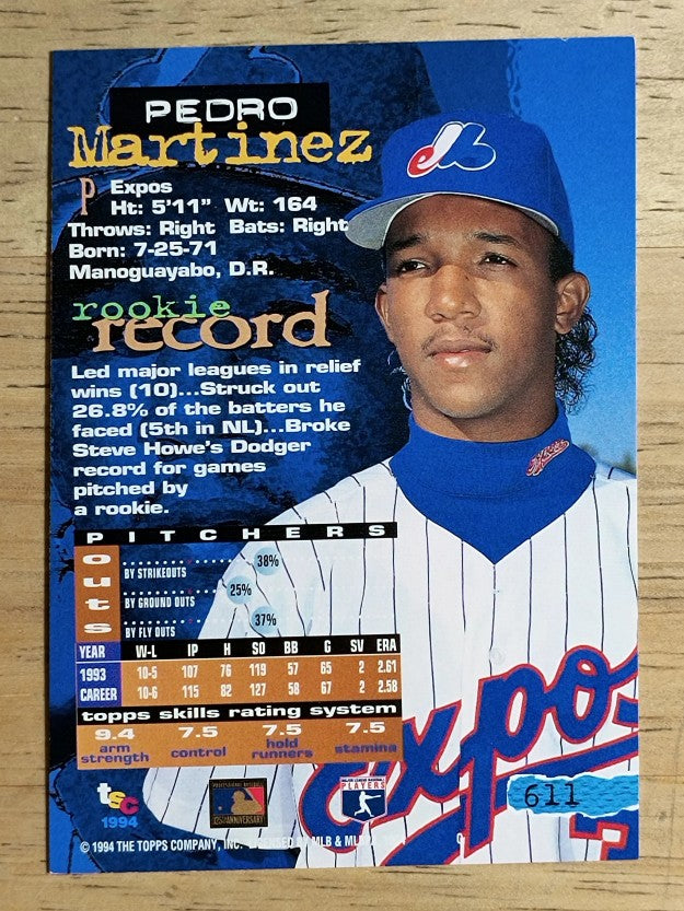 1994 Stadium Club Golden Rainbow #611 Pedro Martinez