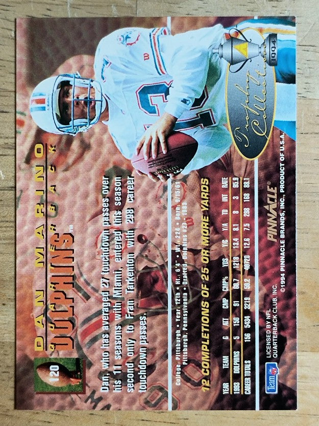 1994 Pinnacle Trophy Collection #120 Dan Marino
