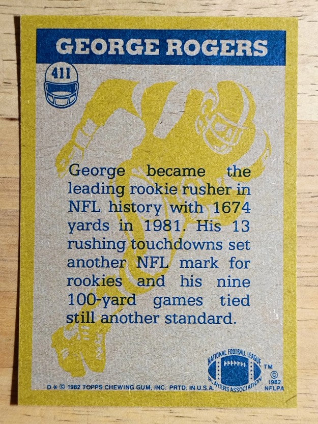 1982 Topps #411 George Rogers IA