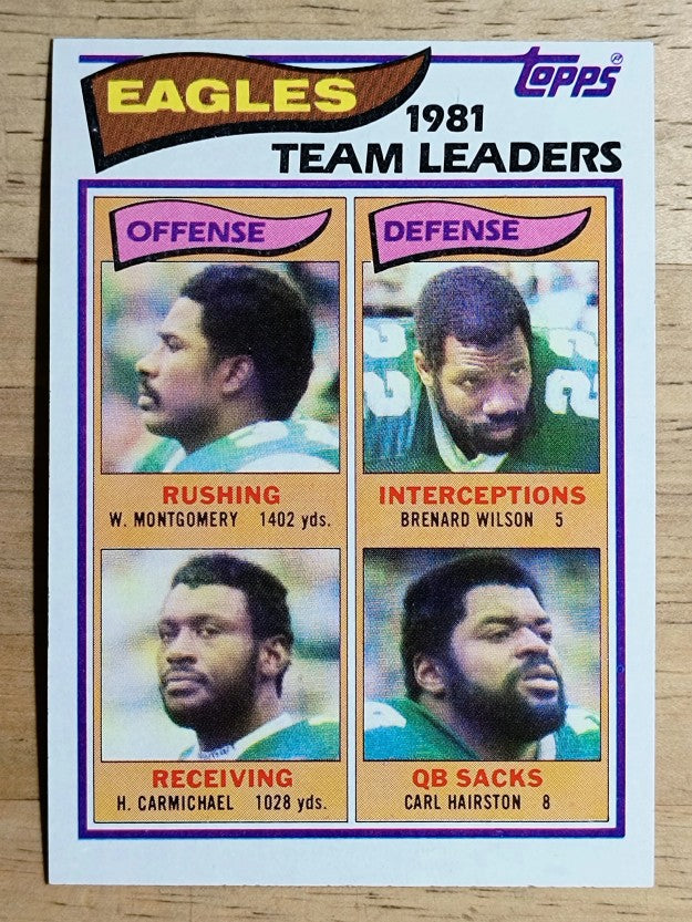 1982 Topps #437 Wilbert Montgomery/Harold Carmichael/Brenard Wilson/Hairston TL