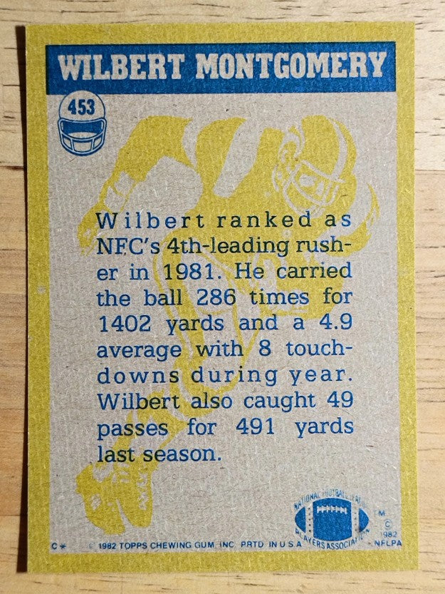 1982 Topps #453 Wilbert Montgomery IA