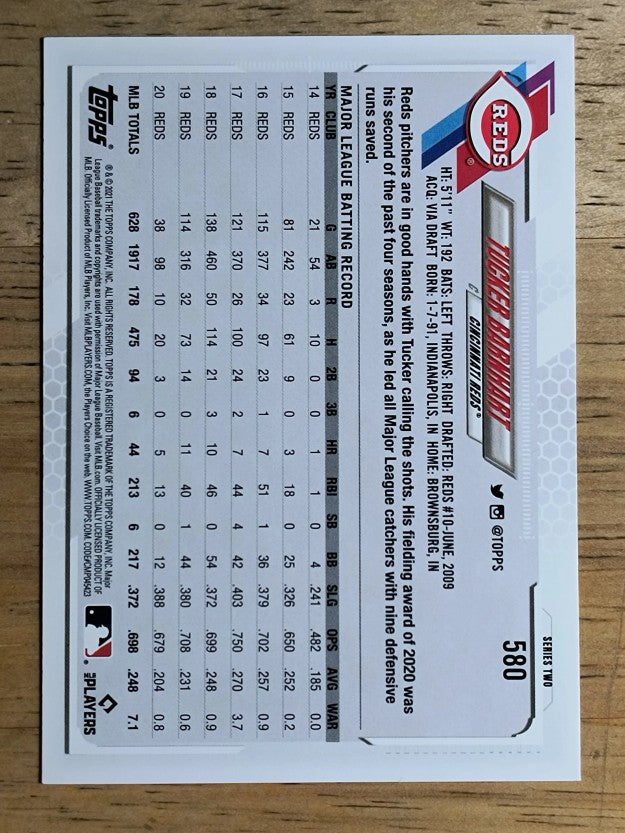 2021 Topps #580 Tucker Barnhart