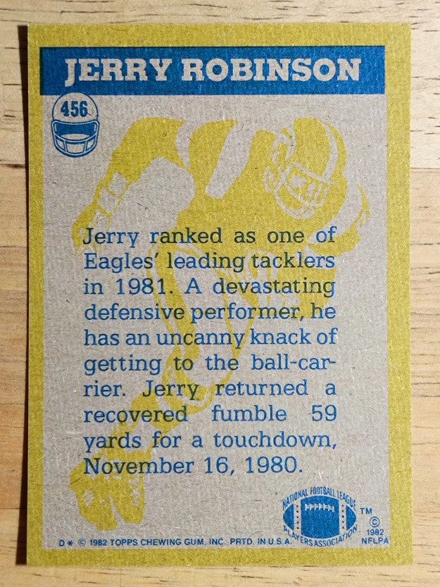1982 Topps #456 Jerry Robinson IA