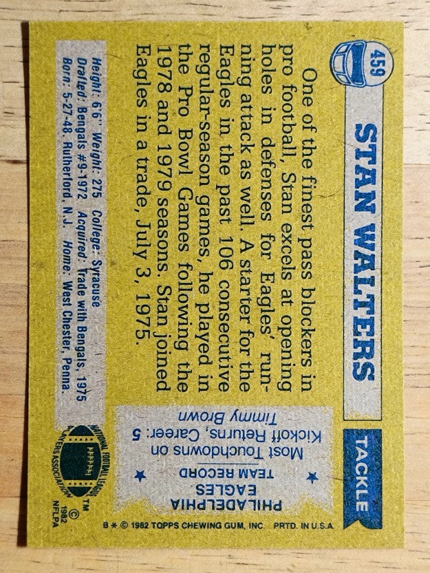 1982 Topps #459 Stan Walters