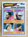 1982 Topps #477 49ers TL/Ricky Patton/Dwight Clark/Dwight Hicks/Fred Dean