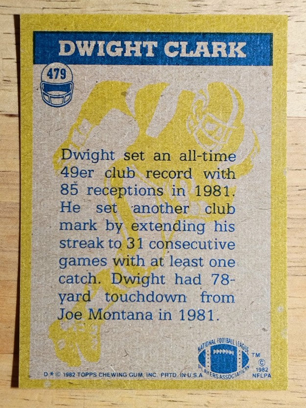 1982 Topps #479 Dwight Clark IA