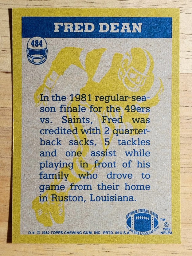 1982 Topps #484 Fred Dean IA