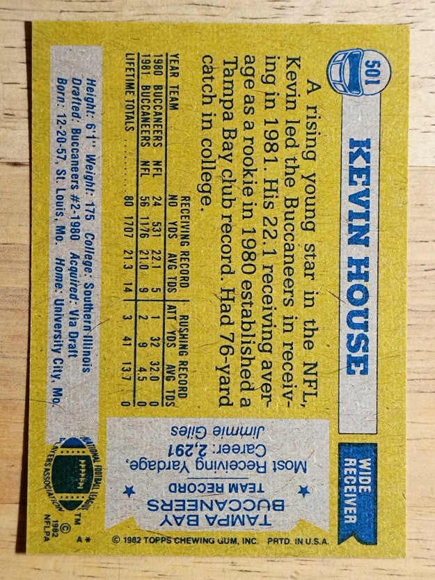 1982 Topps #501 Kevin House