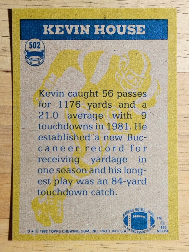 1982 Topps #502 Kevin House IA