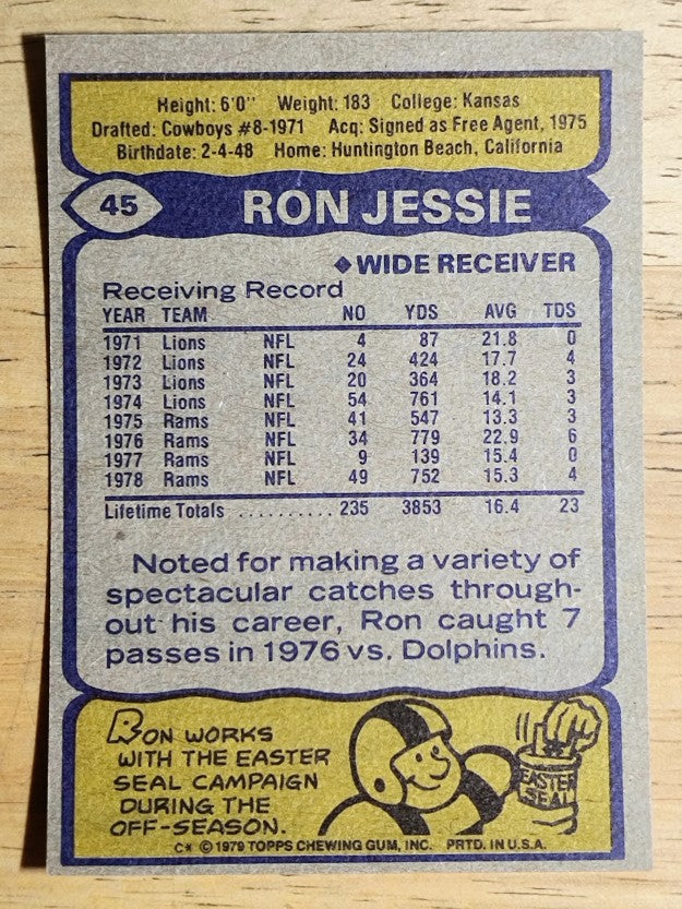 1979 Topps #45 Ron Jessie (EXMT)
