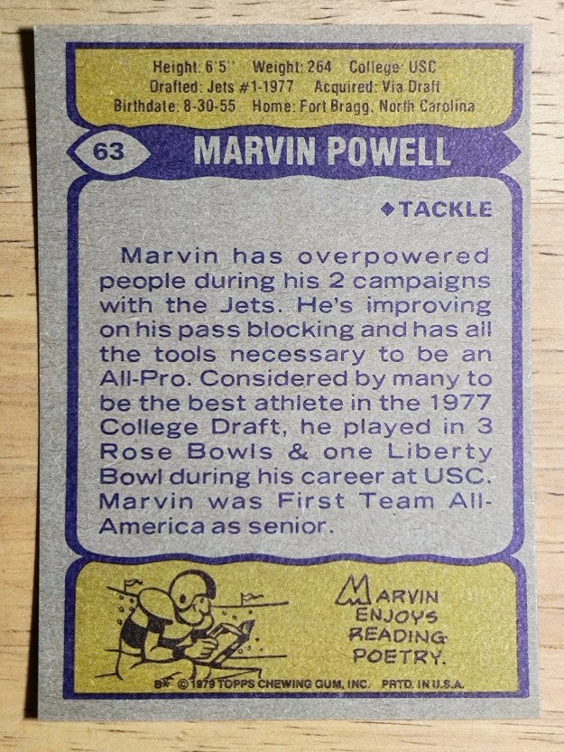 1979 Topps #63 Marvin Powell (NMMT)