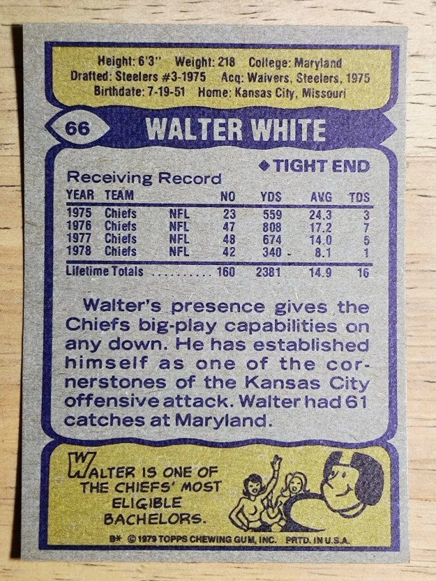 1979 Topps #66 Walter White (NM)