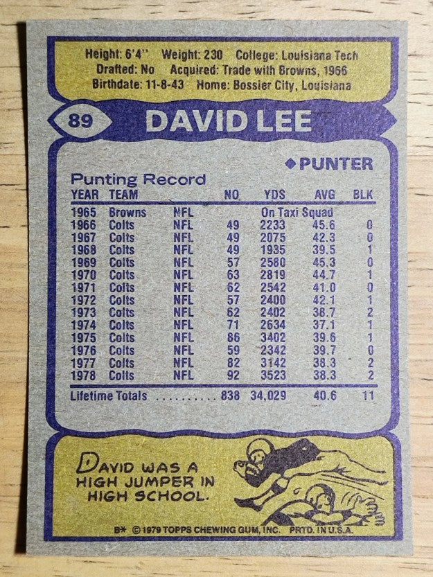 1979 Topps #89 David Lee (NMMT)