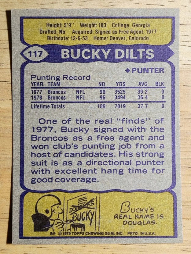 1979 Topps #117 Bucky Dilts (MINT)