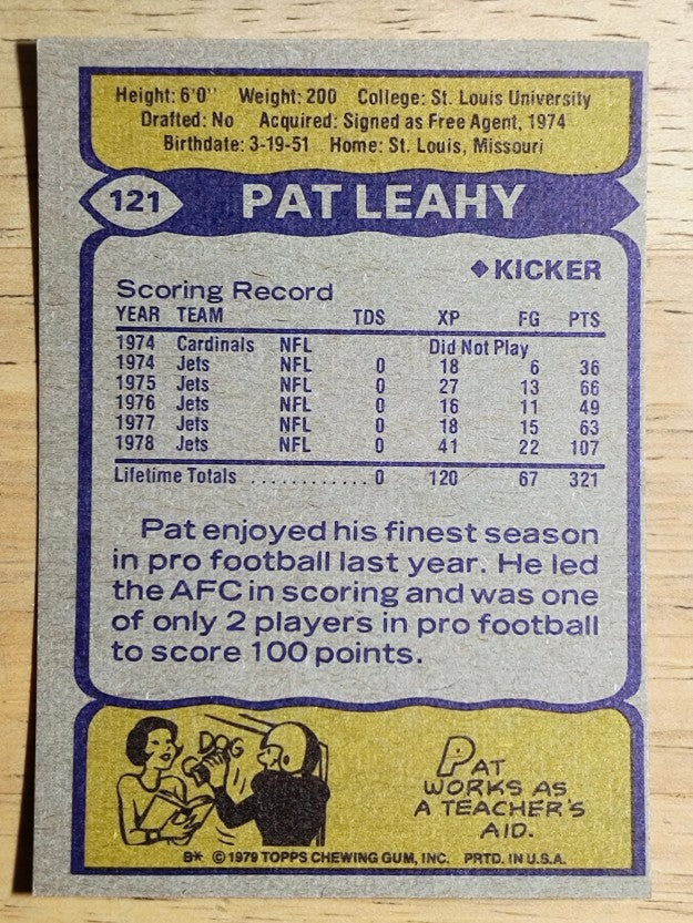 1979 Topps #121 Pat Leahy AP (NM)