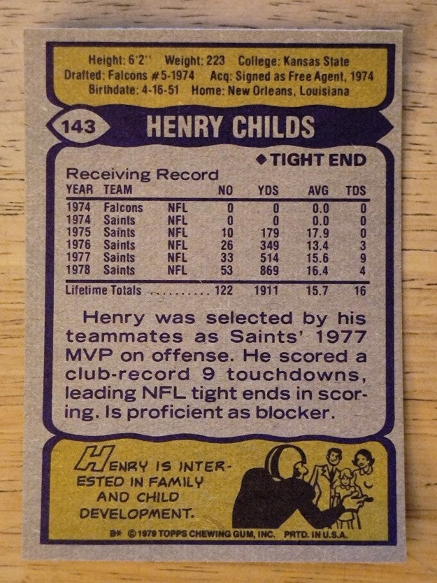 1979 Topps #143 Henry Childs (NM)