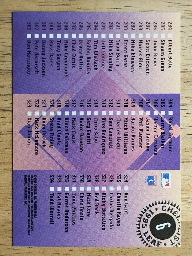 1995 Leaf Checklists #6 Greg Maddux