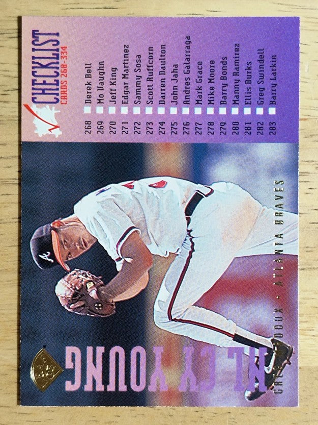 1995 Leaf Checklists #6 Greg Maddux