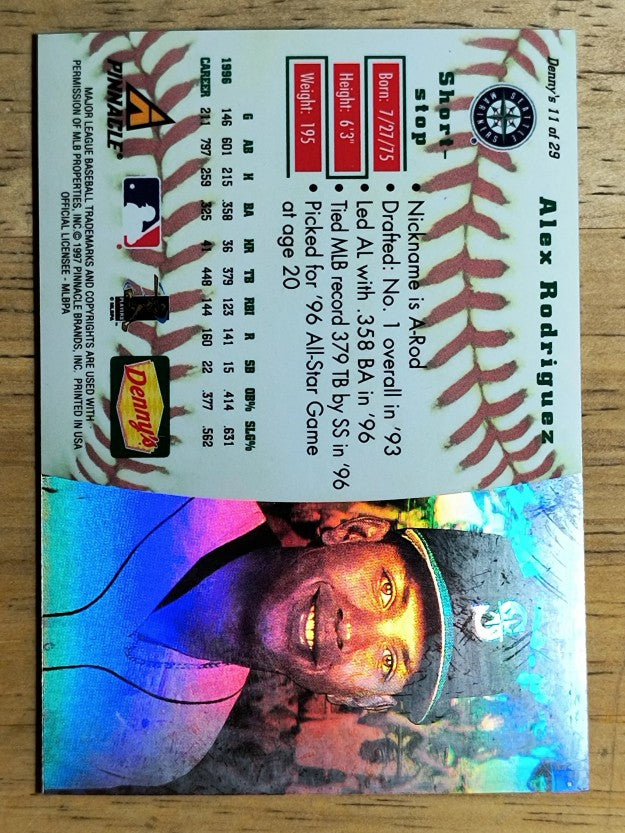 1997 Denny's Holograms #11 Alex Rodriguez