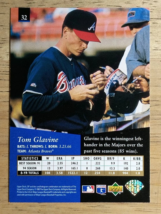 1995 SP Silver #32 Tom Glavine