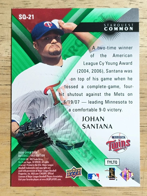 2008 Upper Deck First Edition StarQuest #SQ21 Johan Santana