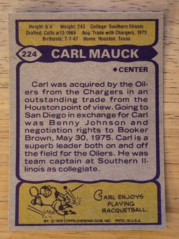 1979 Topps #224 Carl Mauck (MINT)