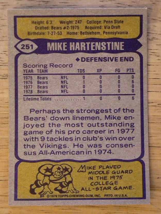 1979 Topps #251 Mike Hartenstine (NMMT)
