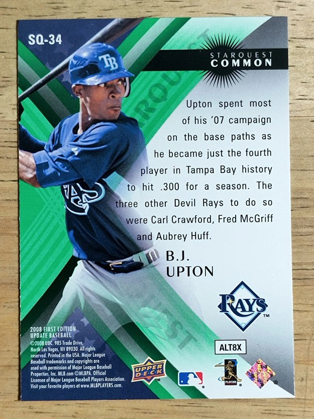 2008 Upper Deck First Edition StarQuest #SQ34 B.J. Upton