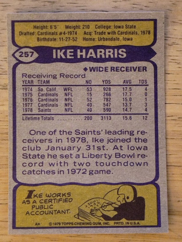 1979 Topps #257 Ike Harris (NM)