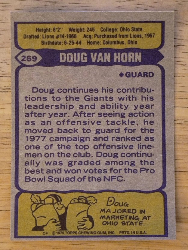 1979 Topps #269 Doug Van Horn (EX)