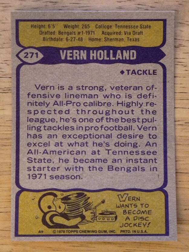 1979 Topps #271 Vern Holland (NM)