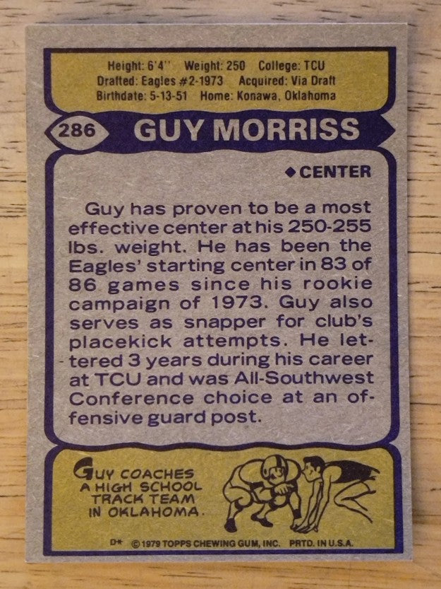 1979 Topps #286 Guy Morriss (EXMT)