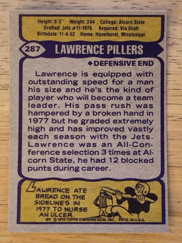 1979 Topps #287 Lawrence Pillers (EXMT)