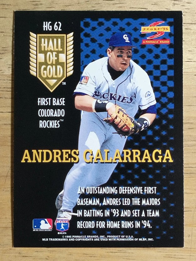 1995 Score Hall of Gold #HG62 Andres Galarraga