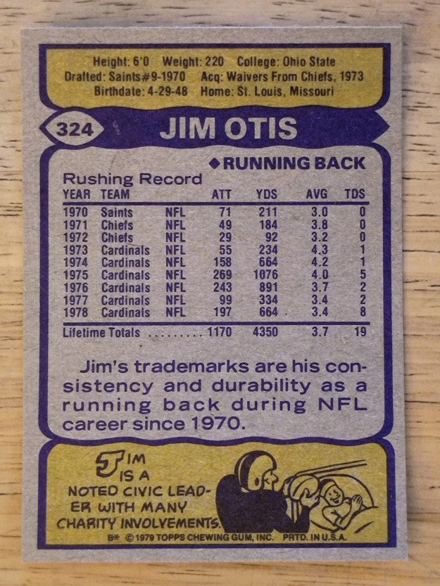 1979 Topps #324 Jim Otis (NM)