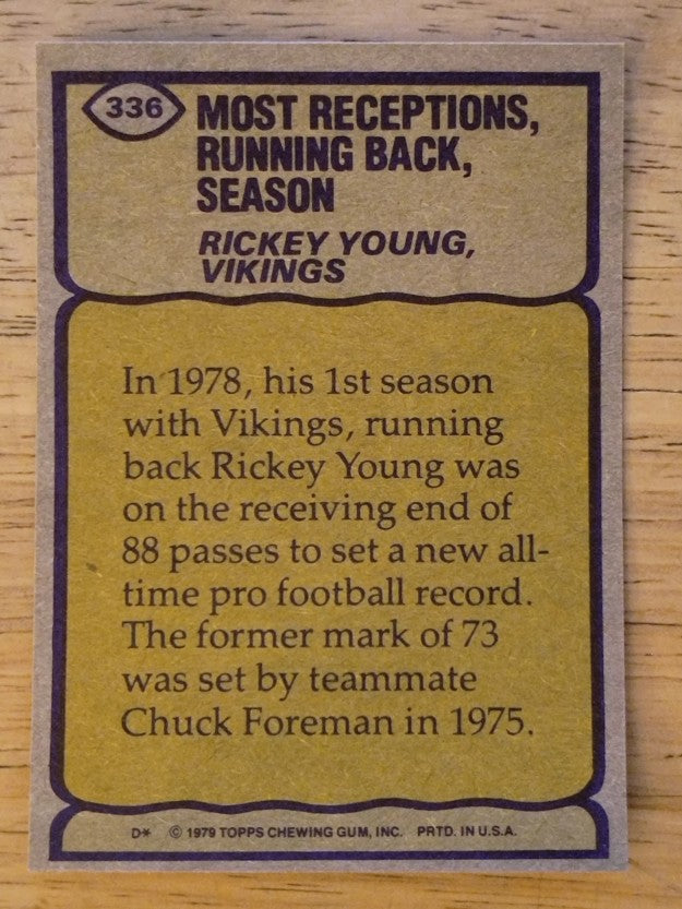1979 Topps #336 Rickey Young RB (NM)