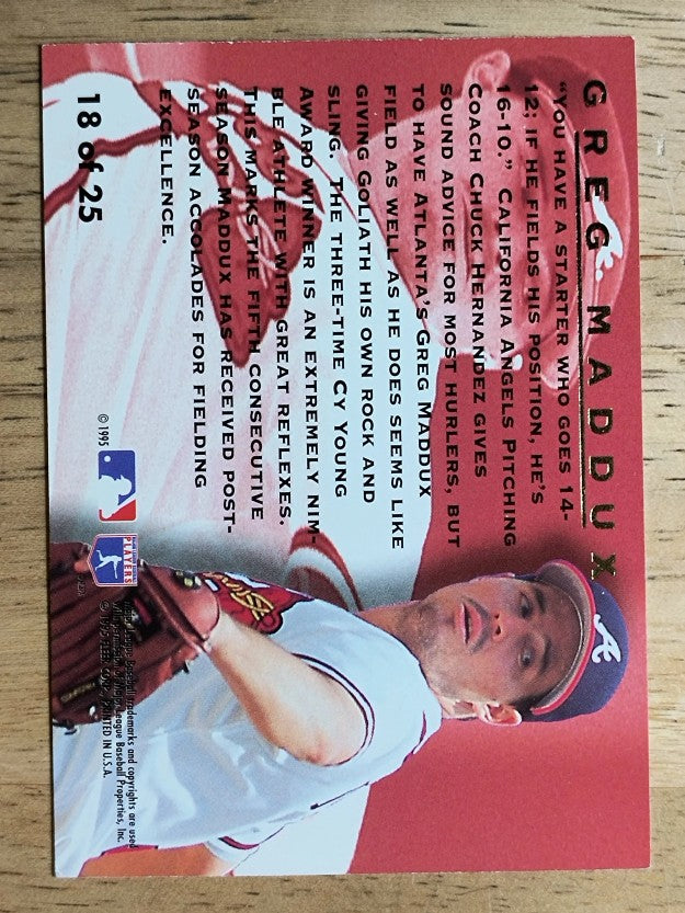 1995 Ultra Award Winners #18 Greg Maddux