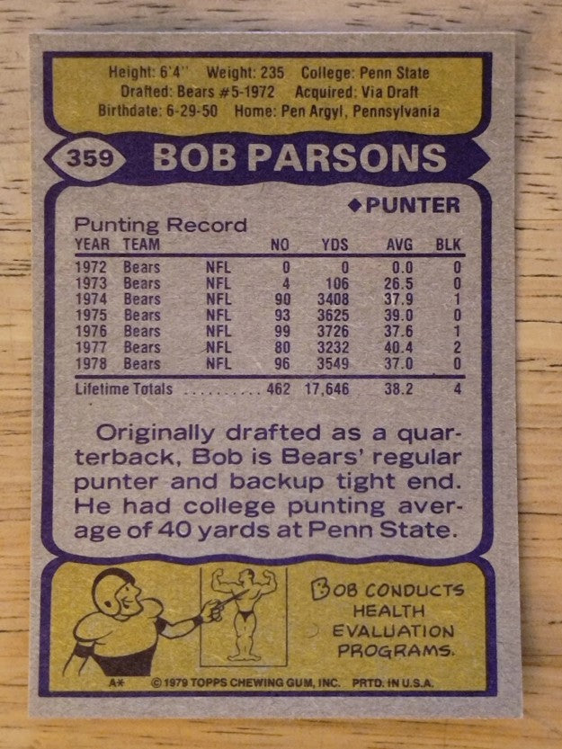 1979 Topps #359 Bob Parsons (NM)